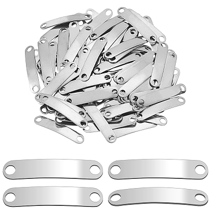 100шт. 201 звенья/соединители из нержавеющей стали, изогнутые овальные, штамповка пустой метки