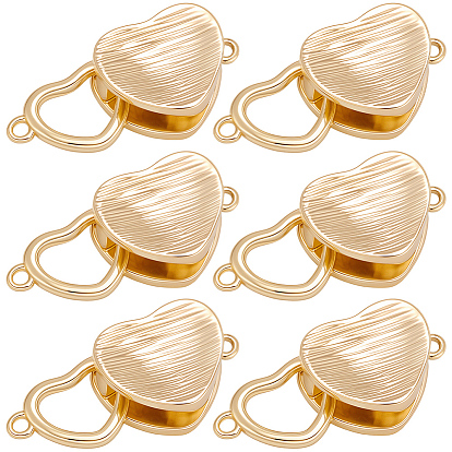 8 шт. латунные застежки-замки, сердце