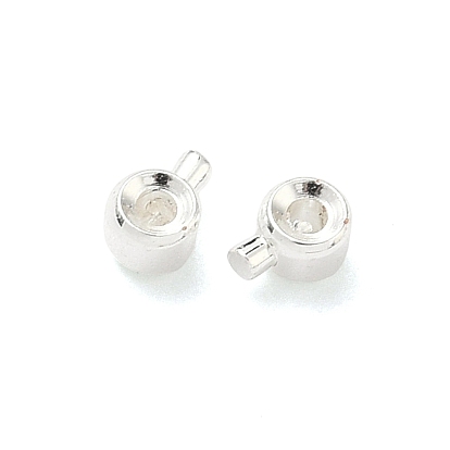 Зажимные бусины из латуни, колонка, долговечный, без свинца и без кадмия, стойки покрытие