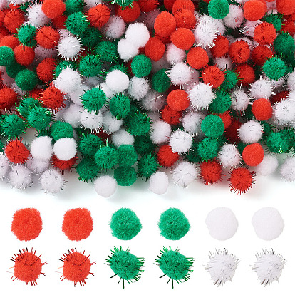 600шт. 6 цвета рождественское рукоделие своими руками помпоны пряжа помпоны шарики, с металлического корда