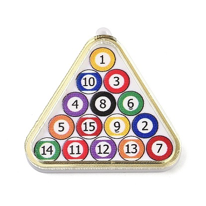 Печатные подвески из непрозрачного акрила, бильярд