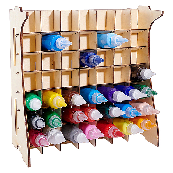 Wood Paint Storage Stands, Rectangle