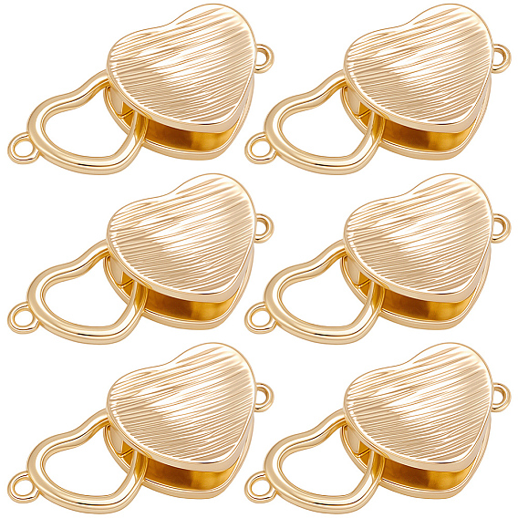 8 шт. латунные застежки-замки, сердце