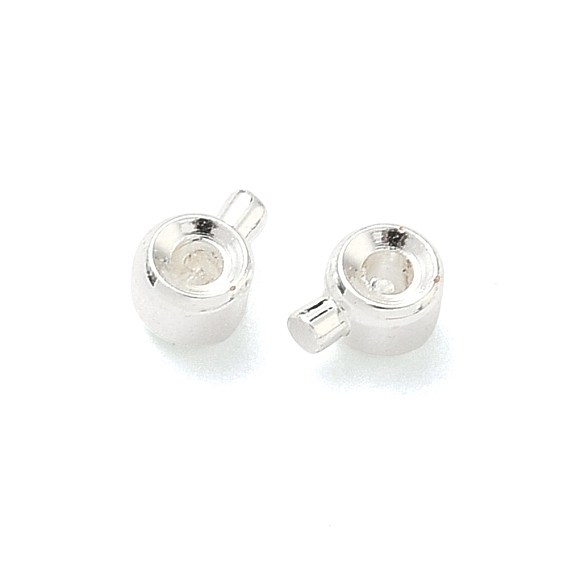 Зажимные бусины из латуни, колонка, долговечный, без свинца и без кадмия, стойки покрытие