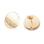 Brass Stud Earring Findings,  with Ear Nuts, Earring Backs, Flat Round