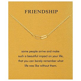 Дружба латунные подвески ожерелья, золотые