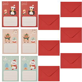 18 пакеты 3 цвета рождественская бумага поздравительная открытка, открытка с памятной маркой, с конвертом, прямоугольные
