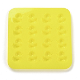 DIY 16 Holes Ice Pop Molds Food Grade Silicone Molds, for DIY Cake, Candy & Chocolate Molds, Epoxy Resin Jewelry Making, Duck Shape