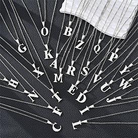 201 ожерелья с подвесками из нержавеющей стали и стразами, цвет нержавеющей стали, не тускнеет