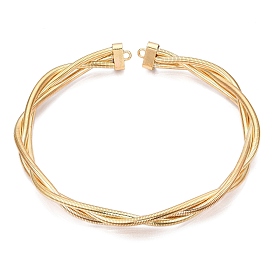 Железные плетеные круглые змеиные цепи колье-чокеры, регулируемые эластичные ожерелья для мужчин и женщин