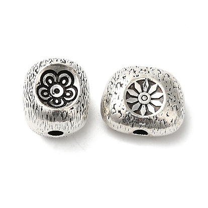 Сплавочные овальные бусины тибетского стиля , колонна/овал