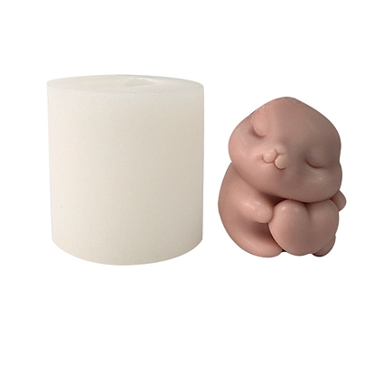 Rabbit with Heart Food Grade Silicone Display Decoration Molds, Resin Casting Molds, Clay Craft Mold Tools