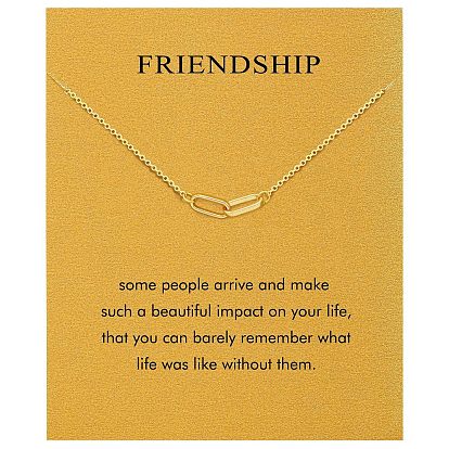 Дружба латунные подвески ожерелья, золотые