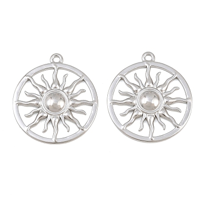 304 Stainless Steel Pendants, Sun Charms
