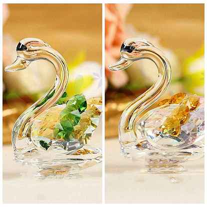 Handmade Lampwork Swan Display Decorations, for Home Decoration