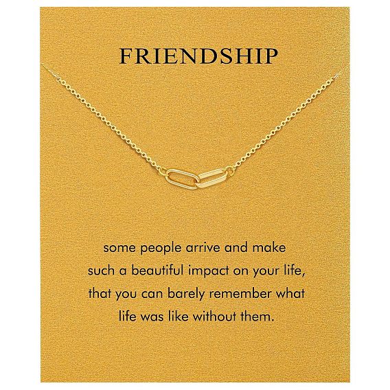 Дружба латунные подвески ожерелья, золотые