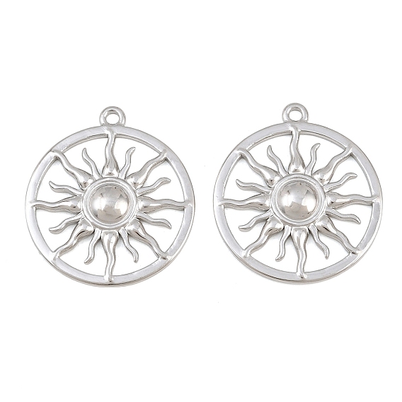 304 Stainless Steel Pendants, Sun Charms