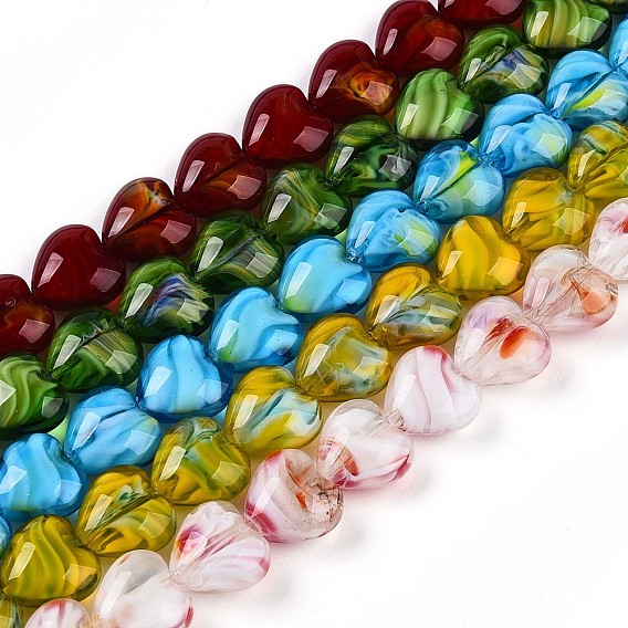 Millefiori стекло бисер нитей, сердце