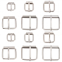 24 pièces 6 styles boucles à rouleau en alliage pour connecteur de sangle de sac, rectangle