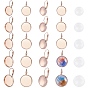 DIY Earring Making, with Brass Leverback Earring Findings and Half Round Clear Glass Cabochons