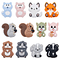 12 шт. 12 стиль, экологически чистые силиконовые фокальные бусины пищевого качества, cmешанных животных