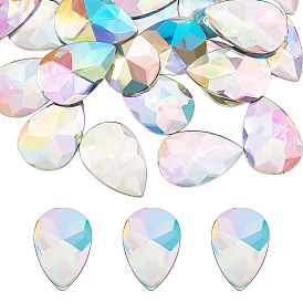 40 cabujones de diamantes de imitación acrílicos, lágrima