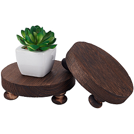 2 шт. деревянные подставки для дисплеев, плоско-круглые