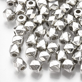 CCB Plastic Spacer Beads, Faceted, Cuboid