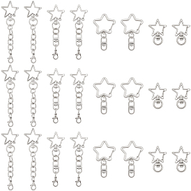 20шт. 4 стили поворотные застежки из цинкового сплава, звезда