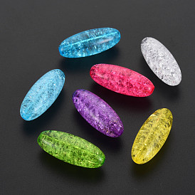 Transparent Crackle Acrylic Beads, Rice