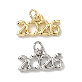 Латунные подвески, число 2026, стойки покрытие, долговечный, без свинца и без кадмия
