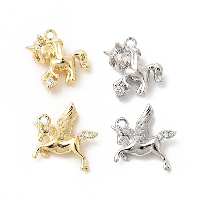 Латунные микро проложить кубического циркония подвески, прелести единорога