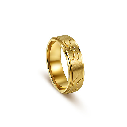 Узор в виде солнца 201 кольца из нержавеющей стали