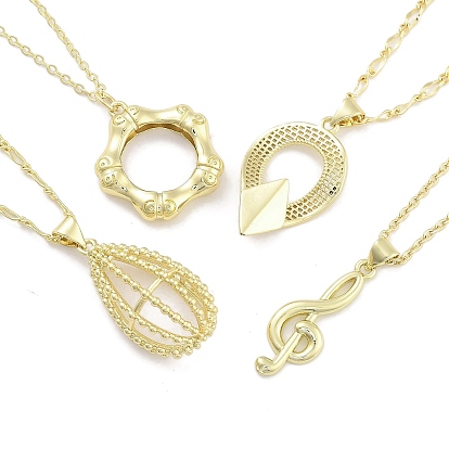Collares pendientes de circonita cúbica transparente micro pavé de latón