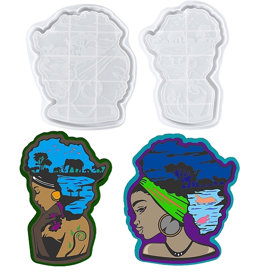 Подставки под стаканы из пищевого силикона своими руками, формы для литья смолы, женщины