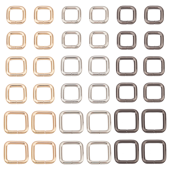 36шт 9 стиль железная квадратная пряжка кольцо, пряжка ремней, аксессуары для багажного ремня