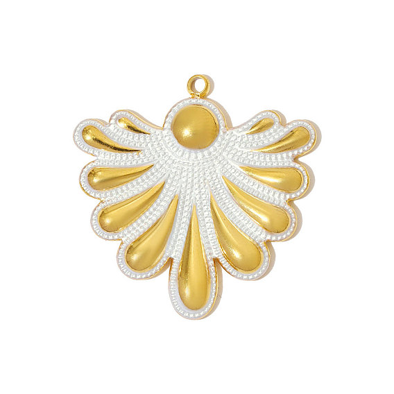 304 подвески из нержавеющей стали с белой эмалью, фанатские прелести, ионное покрытие (ip)