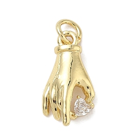 Латунные микро проложить кубического циркония подвески, талисман для руки и сердца, долговечный, без кадмия и без свинца