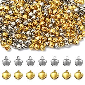 300Pcs 2 Colors Iron Bell Charms, Nice For Christmas Day Decoration