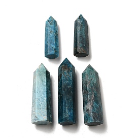 Natural Apatite Display Decoration, Healing Stone Wands, for Reiki Chakra Meditation Therapy Decos, Hexagonal Prism/Bullet