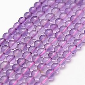 Natürlichen Amethyst Perlen Stränge, Klasse A, Runde