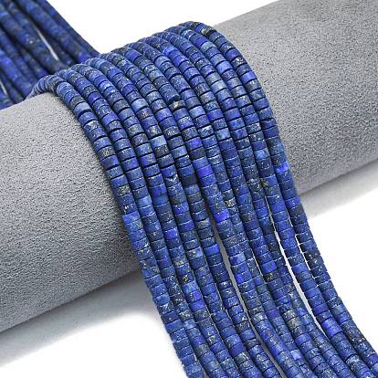 Нитки бусины из натурального ляписа-лазури, окрашенные, матовые, дисковые бусы, Heishi бусы