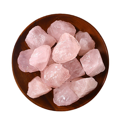 Natural Rose Quartz Beads, for Aroma Diffuser, Wire Wrapping, Wicca & Reiki Crystal Healing, Display Decorations