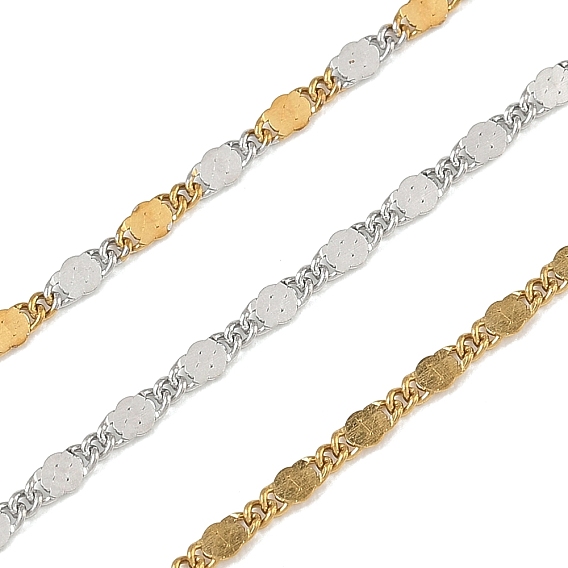 304 Цепочки Фигаро из нержавеющей стали, витые, пайки, с катушкой