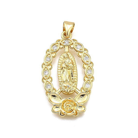 Стойка металлическая латунная микропрофилированная кубическая циркония подвески, Дева Мария, без свинца и без кадмия, долговечный