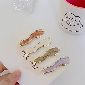 Resin Alligator Hair Clips, with Light Gold Plated Alloy Findings, Hair Accessorise for Girls