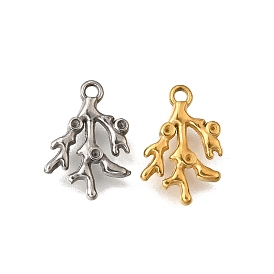 304 подвеска из нержавеющей стали со стразами, подвеска коралловой ветки, анти-тускнение, ионное покрытие (ip)