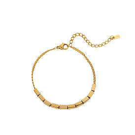 304 из нержавеющей стали ссылка браслеты, браслеты-цепочки для женщин, кубоид, ионное покрытие (ip), долговечный