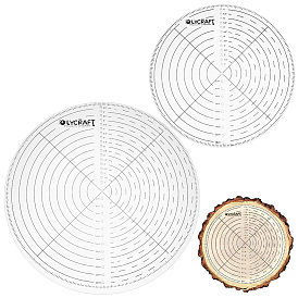 Transparent Acrylic Round Center Finder Compass, Drawing Circle Templates, Painting Ruler