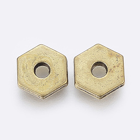 Alloy Spacer Beads, Hexagon